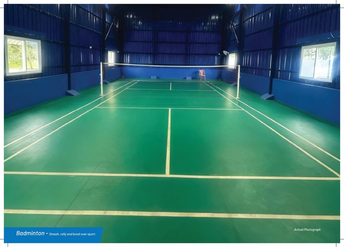 The badminton court